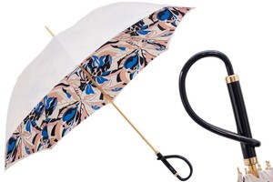 Regenschirm Damen ONDE - Manuelle �ffnung - 100% Polyester - Griff aus Acetat - Handmade in Italy