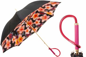Regenschirm Damen Optical Flower - Manuelle �ffnung - 100% Polyester - Griff aus Acetat - Handmade in Italy