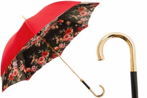 Regenschirm Damen Rose Rosse - Handmade in Italy