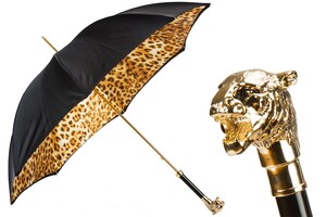 Regenschirm Damen mit Leopardenmuster - Handmade in Italy
