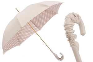 Regenschirm Damen mit Punktemuster in Klaren Farben - Handmade in Italy