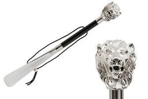 Schuhanzieher mit Silberner L�we Griff - Schuhanzieher mit Silberner L�we Griff - Handmade in Italy