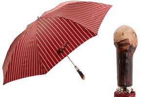 Taschenschirm Herren Gestreifter - Handmade in Italy
