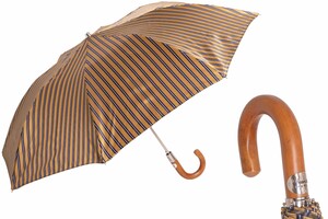 Taschenschirm Herren Riga Ocra - Handmade in Italy