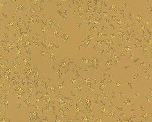 Versace Designer Tapete Barock Blumen 935853 Gold - Satintapete mit elegantem Muster - Hochwertige Qualit�t