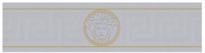 Versace Designer Barock Vliestapete Greek 935225 Silber / Gold - Bordre - Design Tapete - Luxus Qualitt