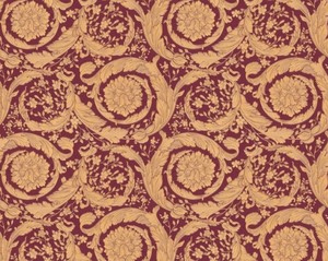 Versace Designer Barock Vliestapete IV 36692-7 - Gold / Bordeaux Rot - Design Tapete - Hochwertige Qualit�t