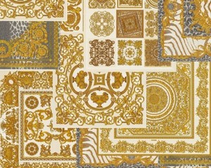 Versace Designer Barock Vliestapete IV 37048-4 - Beige / Gold / Wei� - Design Tapete - Hochwertige Qualit�t
