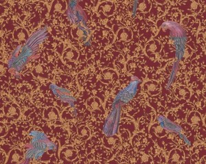 Versace Designer Barock Vliestapete IV 37053-4 - Bordeaux / Gold / Blau / Violett - Design Tapete - Hochwertige Qualitt