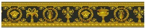 Versace Designer Barock Vliestapete Vanitas 343051 Schwarz / Gold - Design Tapete - Deko Accessoires