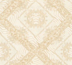 Versace Designer Barock Vliestapete Vasmare 349044 Creme / Beige - Hochwertige Qualit�t - Deko Accessoires