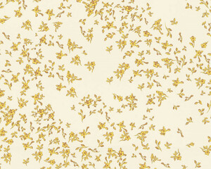 Versace Designer Tapete Barock Blumen 935855 Beige / Braun / Gelb - Satintapete mit elegantem Muster - Hochwertige Qualitt