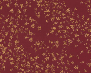 Versace Designer Tapete Barock Blumen 935857 Rot / Beige / Braun - Satintapete mit elegantem Muster - Hochwertige Qualitt