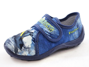 FISCHER Unisex Kinder Hauschuhe Pantoffel Kindergartenschuhe