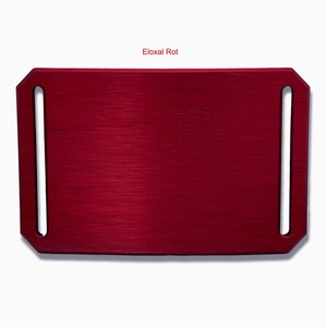 CRIOS Unisex Grtel Aluminiumschnalle Rot Personalisierung 40 mm Gurtband