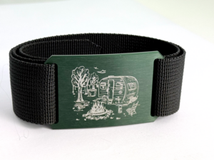 CRIOS Branding Belts Unisex G�rtel Gurt Alu Schnalle Gr�n 40 mm Camping