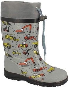 BECK Kinder Jungen Gummistiefel Baustelle Grau 867