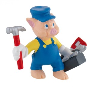 Bullyland 12492 - Disney 3 Kleine Schweinchen Spielfigur Schweinchen Schlau, 6cm