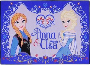 Frozen / Eisknigin Spielteppich Anna & Elsa 95 x 133 cm