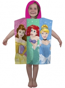 Disney Prinzessinnen - Kinder Handtuch-Poncho mit Kapuze