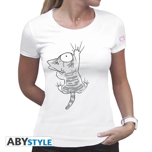 CHI Cat agripp� Damen T-Shirt Wei� Gr.M