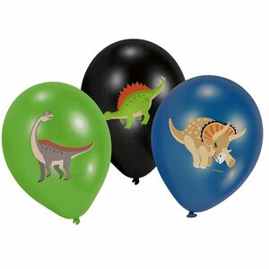 Happy Dinosaur - 6 Latex Ballons 28cm