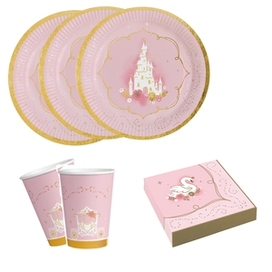 52-teiliges Princess for a Day Party Set fr 16 Personen