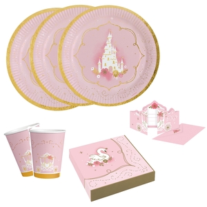 44-teiliges Princess for a Day Party Set fr 8 Personen