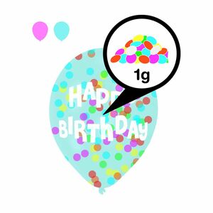 Happy Birthday - 6 Latexballons mit Konfetti-F�llung 27,5 cm