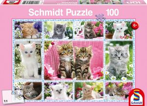 Schmidt Spiele 56135 - Katzenbabys - 100 Teile - Kinderpuzzle