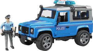 Bruder 02597 - Land Rover Defender Polizeifahrzeug mit Figur, 1:16