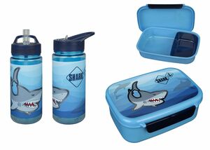 Scooli Shark Lunch Set - Brotdose und Trinkflasche