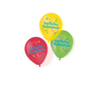 6 Latexballons Herzlichen Glckwunsch 27,5 cm