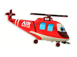 Hubschrauber Air Rescue - Folienballon - 21 cm