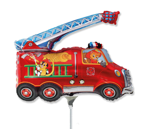 Feuerwehrauto klein - Folienballon - 33 cm