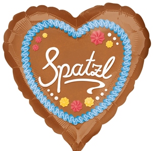Spatzl Herzform - Folienballon - 39 cm