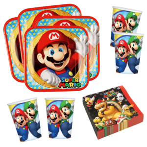 36-teiliges Super Mario - Party Set - Fr 8 Personen