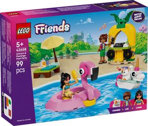 LEGO� Friends 42658 - Poolparty mit Einhorn und Flamingo (99 Teile)