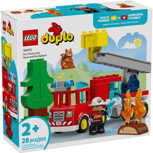LEGO� DUPLO� Stadt - L�schauto mit Schlauch und Feuerwehrmann (28 Teile)