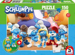 Schlumpfige Freunde - 150 Teile Puzzle mit Add-on (2 Figuren)