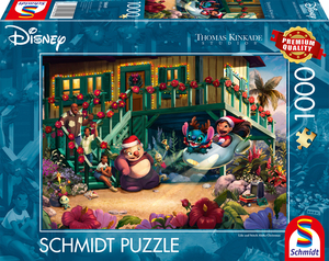 Disney Lilo and Stitch Aloha Christmas - Thomas Kinkade 1000 Teile Puzzle