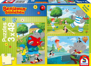 Benjamin Bl�mchen - Sport und Spiel mit T�r���! - 3x48 Teile Puzzle