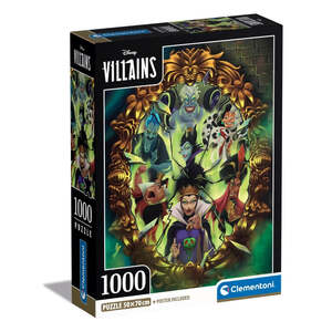 Clementoni 39812 - Villains - 1000 Teile Puzzle Disney 100 Compact