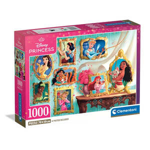 Clementoni 37046 - Disney Princess - 1000 Teile Disney Collection Compact Puzzle