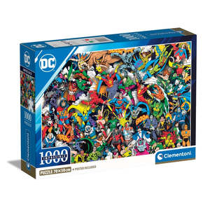 Clementoni 39863 - DC Comics - 1000 Teile Puzzle Impossible DC Comics Compact