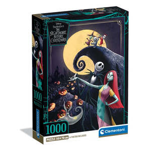 Clementoni 37060 - Disney Nightmare before Christmas - 1000 Teile Disney Collection Compact Puzzle