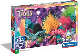 Clementoni 20191 - Trolls 3 - 104 Teile Brilliant Puzzle