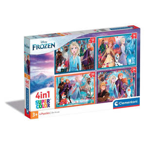 Clementoni 21518 - Disney Frozen 2 / Die Eisk�nigin 2 - 4 in 1 Puzzle Supercolor