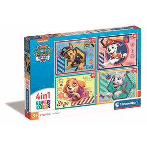 Clementoni 21526 - Paw Patrol - 4 in 1 Puzzle Supercolor