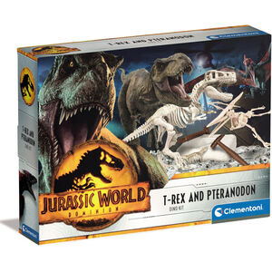 Clementoni 19205 - Jurassic World 3 - AusgrabungsSet TRex & Triceratops